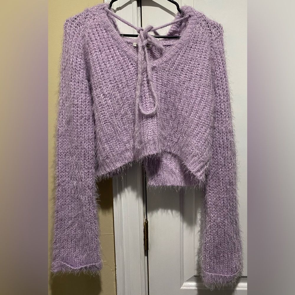 Lavender Knit Lounge Two Piece Shorts Set - Picture 5 of 6